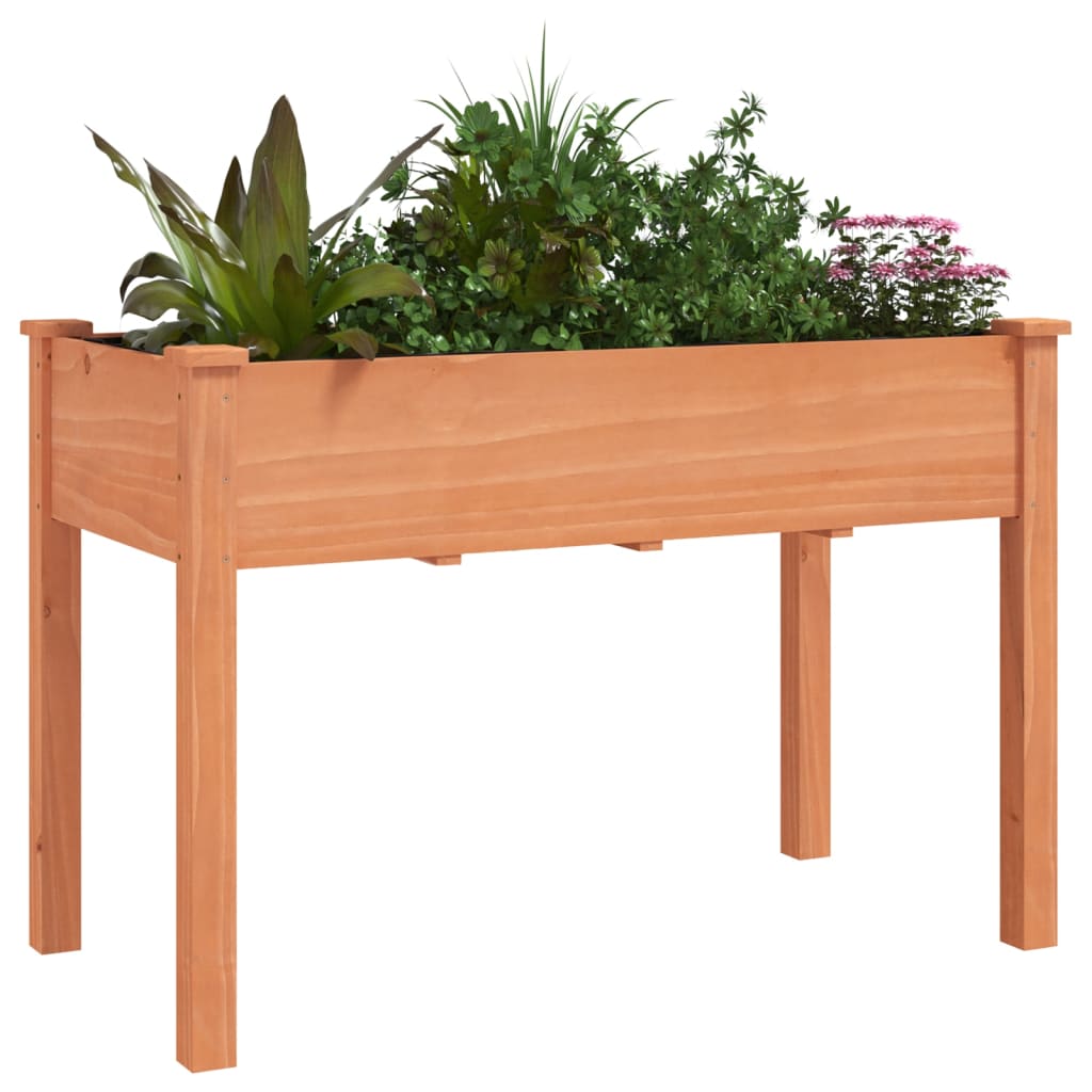 VidaXL Planter with lining 118x59x76 cm Solid pine brown