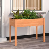 VidaXL Planter with lining 118x59x76 cm Solid pine brown