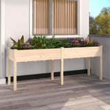 Vidaxl Planter med foring 203x53x76 cm Solid Pinewood