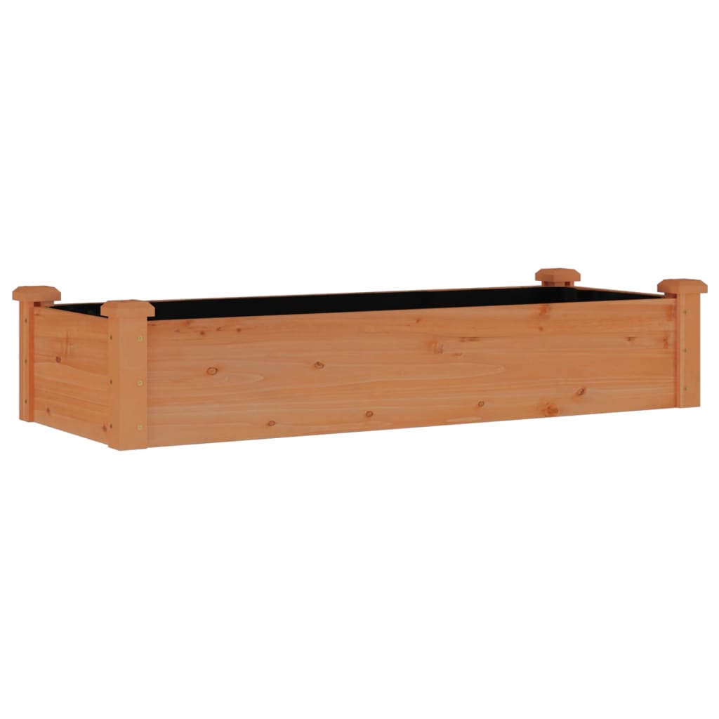 Bidaxl Planter uppvuxen med foder 120x45x25 cm tallbrun