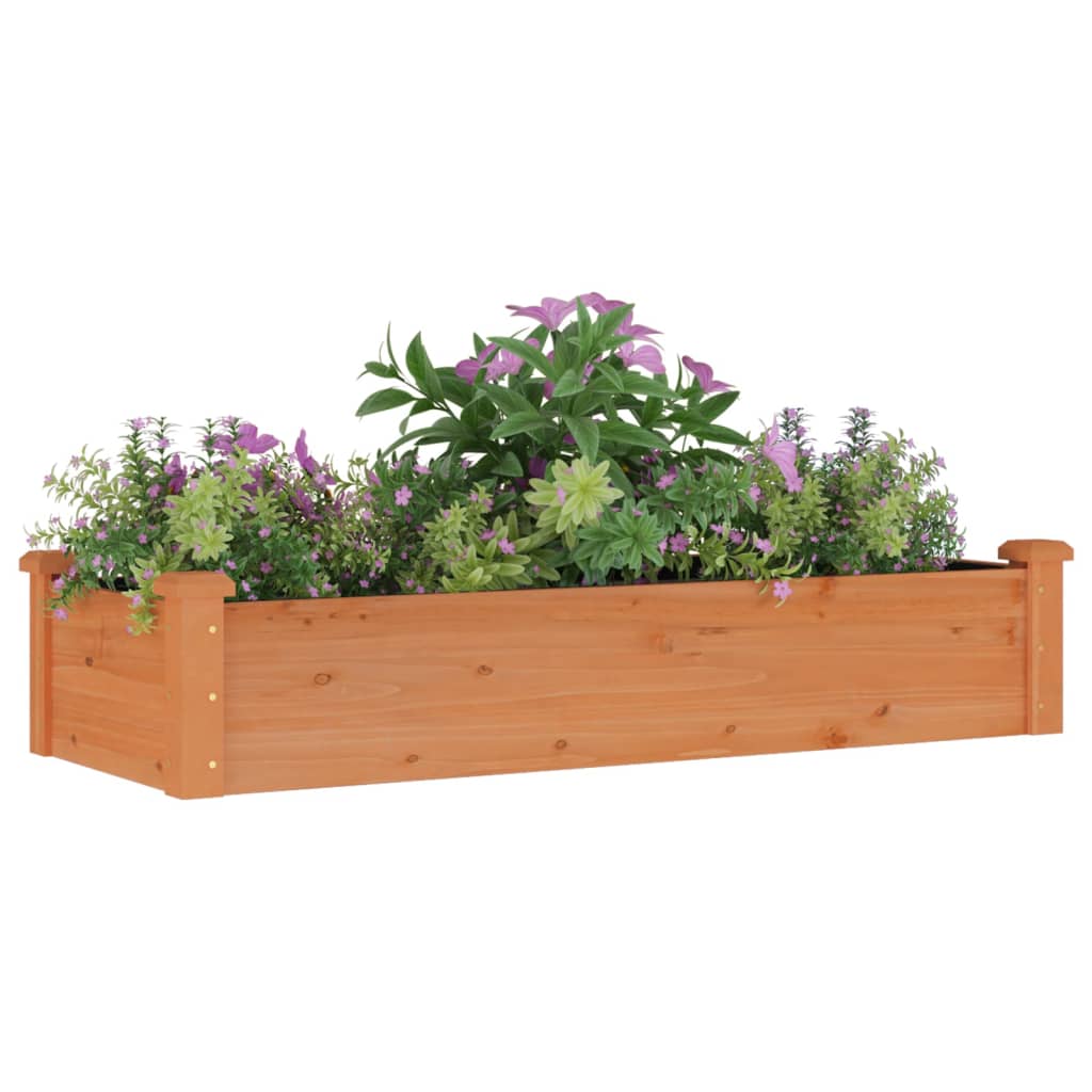 Bidaxl Planter uppvuxen med foder 120x45x25 cm tallbrun