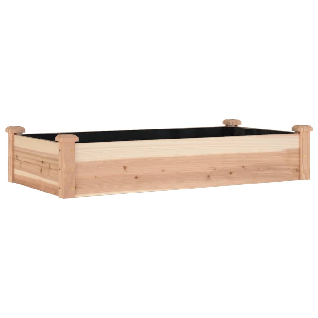 Vidaxl Planter hævet med foring 120x60x25 cm fast fyrretræ