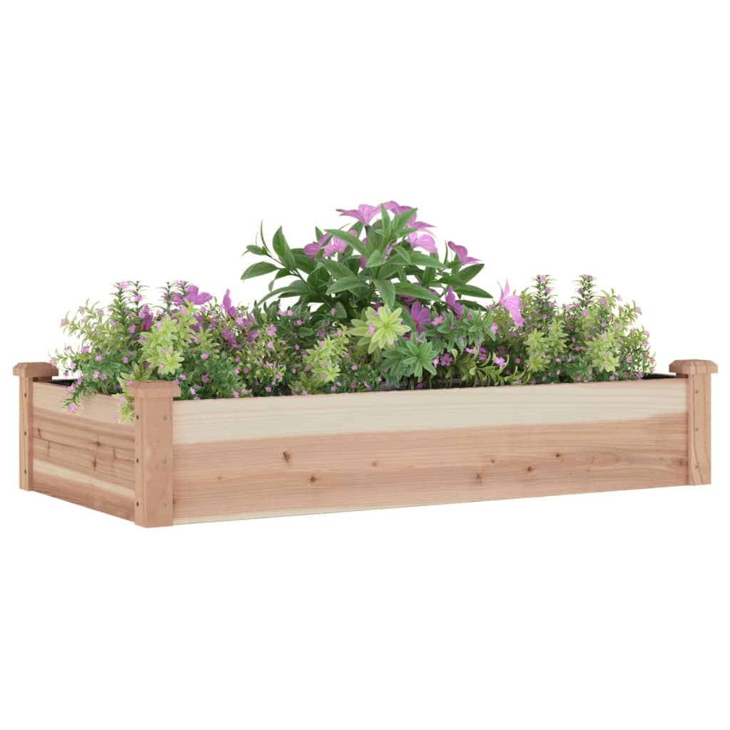 Vidaxl Planter hævet med foring 120x60x25 cm fast fyrretræ