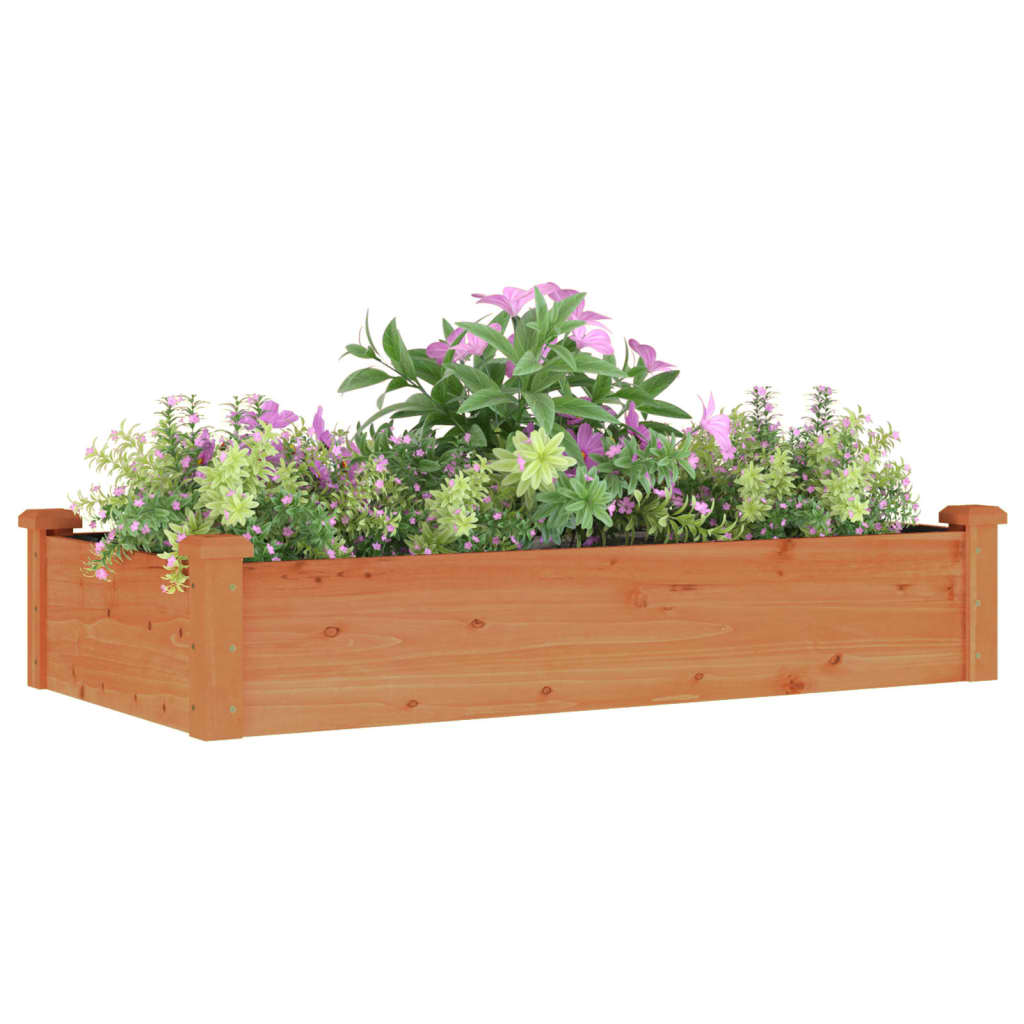 Vidaxl Planter hevet med fôr 120x60x25 cm furubrun