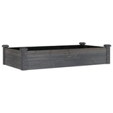 Vidaxl Planter hevet med fôr 120x60x25 cm furu -wood grå