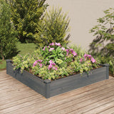 VidaXL Planter raised with lining 120x120x25 cm pure wood gray