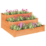 Vidaxl Planter hævede 120x120x56 cm solid fyrbrun