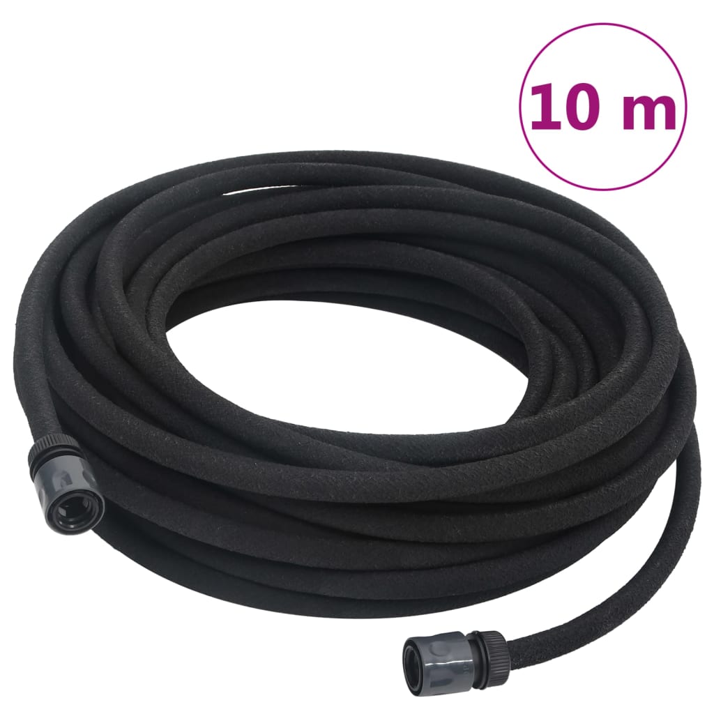 VidaXL Druppelslang 0,6'' 10 m rubber zwart