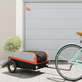 BIDAXL Cykel trailer 30 kg järnsvart och orange