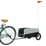 Vidaxl Bicycle Trailer 30 kg de fer noir et gris