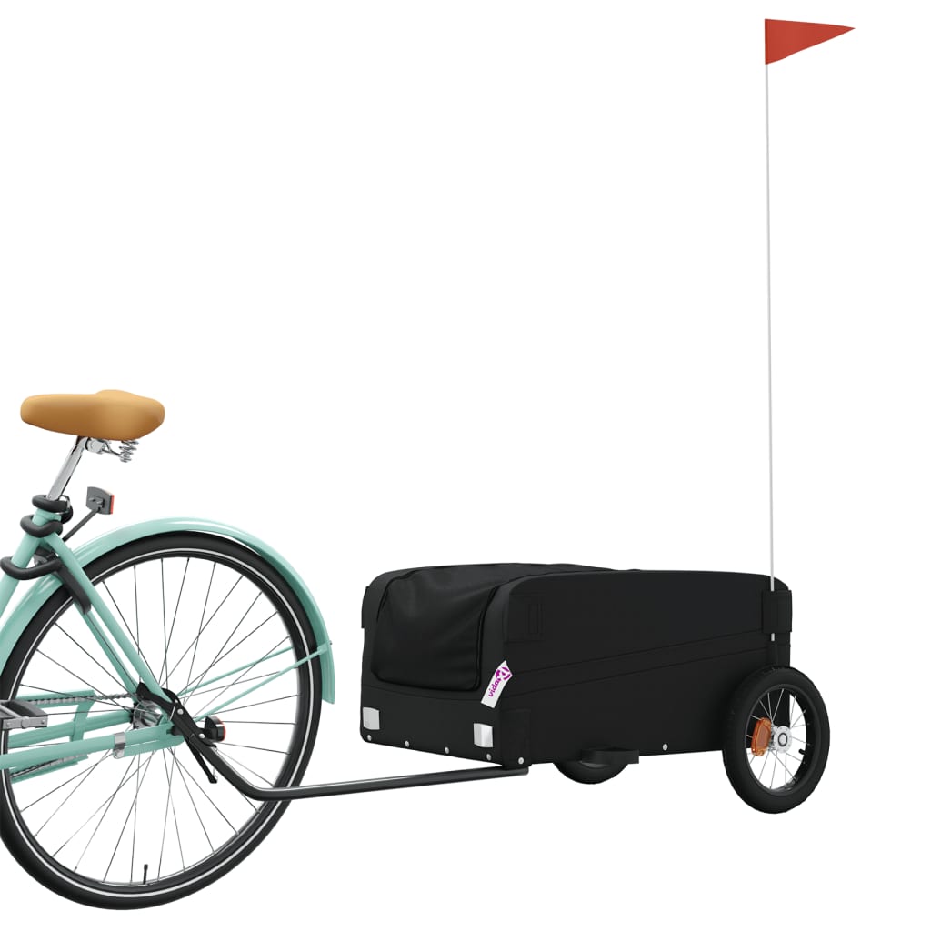 Vidaxl bicycle trailer 30 kg iron black