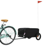 Vidaxl Bicycle Trailer 30 kg de fer noir