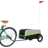 Vidaxl bicycle trailer 30 kg iron black and green