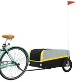 Trailer Vidaxl Bicycle 45 kg di ferro nero e giallo