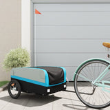 TRAILER VIDAXL BICYCLE 45 kg di ferro nero e blu