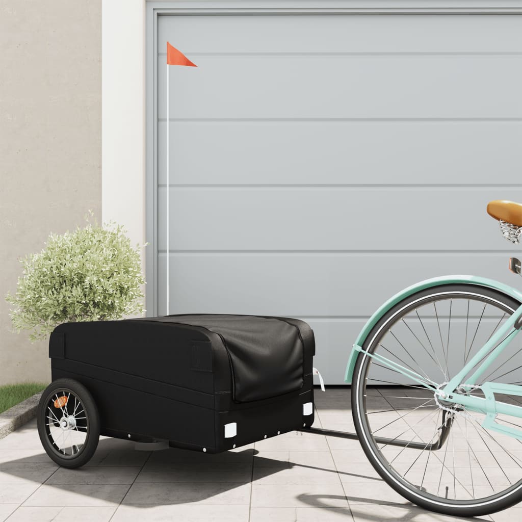 Vidaxl bicycle trailer 45 kg iron black