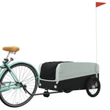 Vidaxl bicycle trailer 45 kg iron black and gray