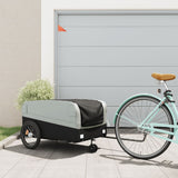 TRAILER VIDAXL BICYCLE 45 kg di ferro nero e grigio