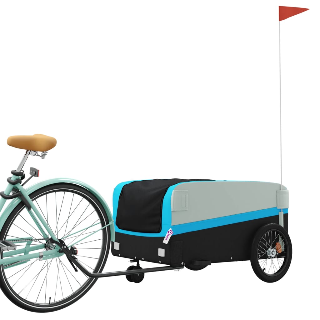 BIDAXL BICYCLE TRAILER 45 kg järn svart och blå