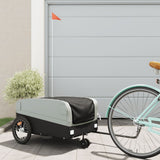 BIDAXL BICYCLE TRAILER 45 kg järnsvart och grå