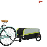 Vidaxl bicycle trailer 45 kg iron black and green