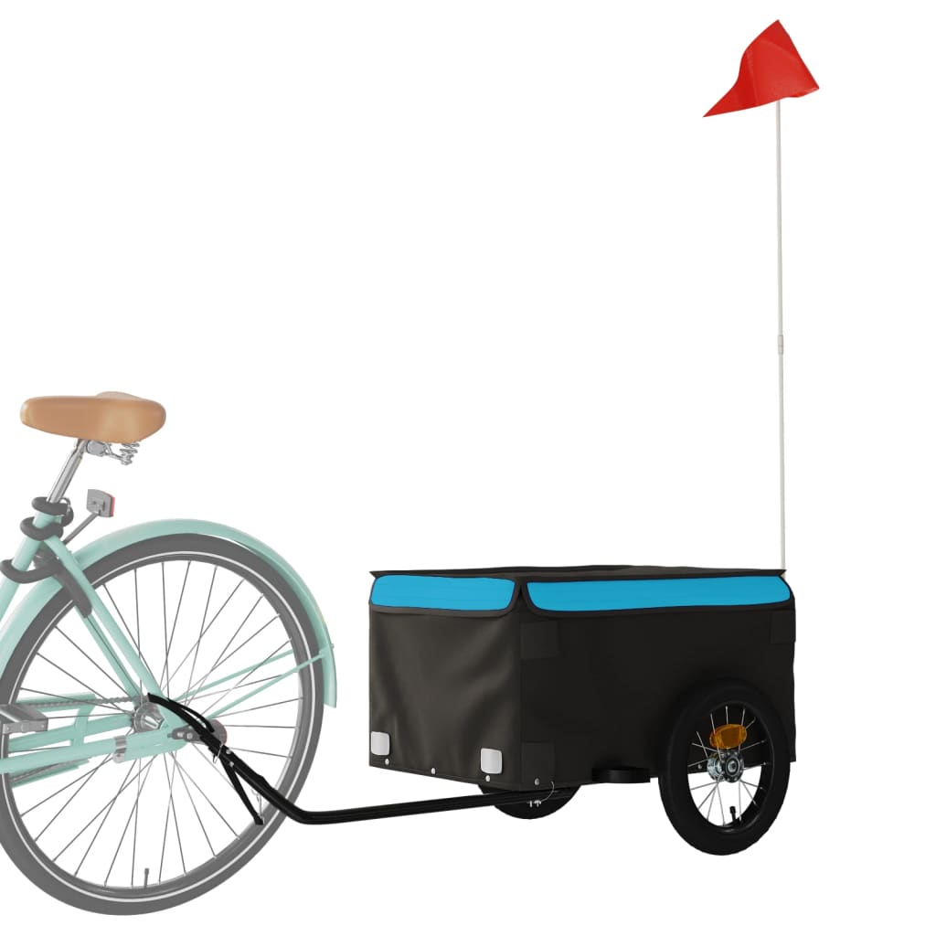 BIDAXL BICYCLE TRAILER 30 kg järn svart och blå