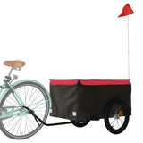 Vidaxl Bicycle Trailer 45 kg Iron Black and Red