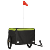 Vidaxl Bicycle Trailer 45 kg Iron Black and Green