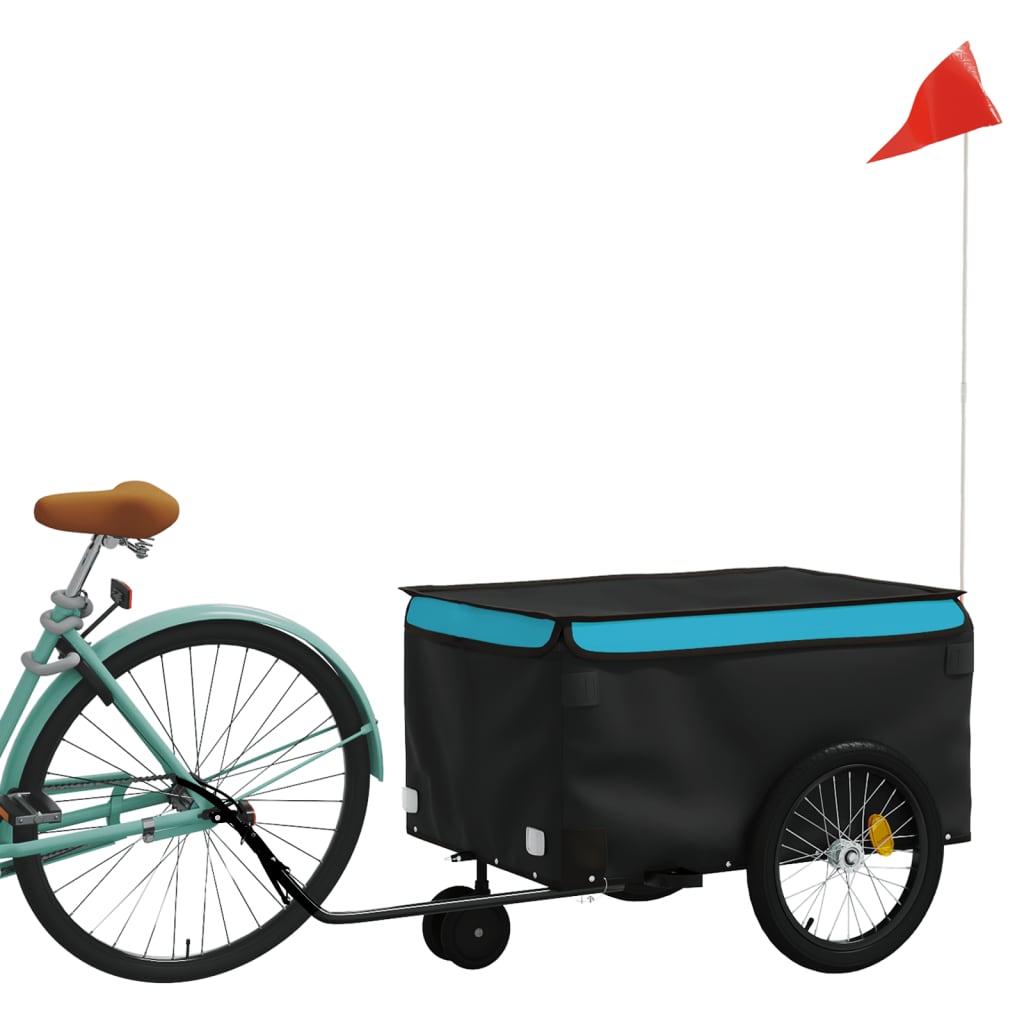 BIDAXL BICYCLE TRAILER 30 kg järn svart och blå