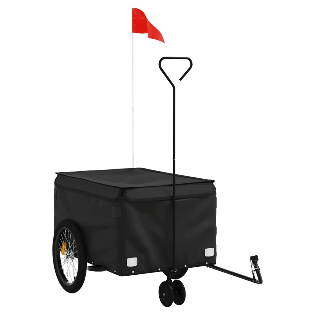 Vidaxl Bicycle Trailer 30 kg Iron Black