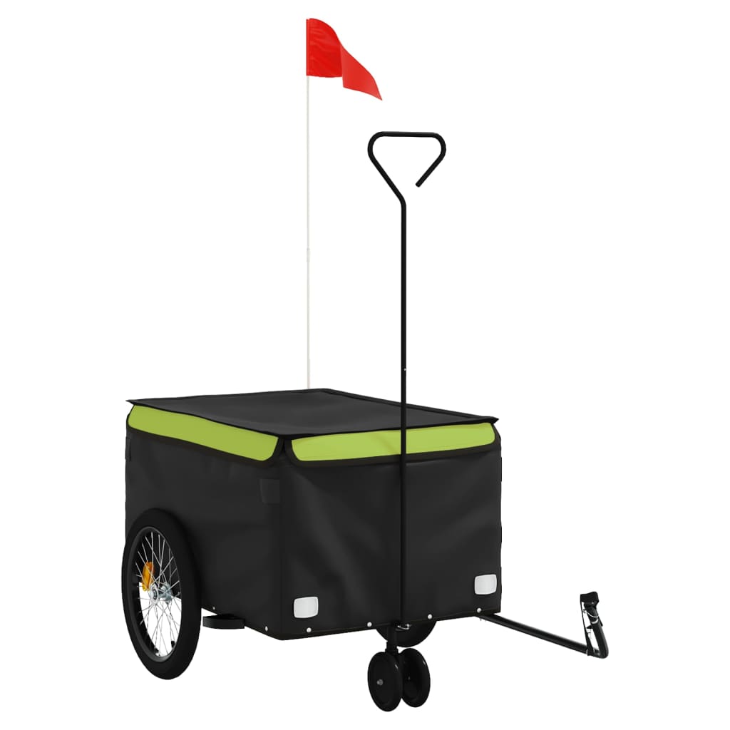 BIDAXL BICYCLE TRAILER 30 kg järnsvart och grönt