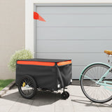 BIDAXL Cykel trailer 45 kg järnsvart och orange