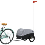 Vidaxl cykeltrailer 30 kg jern sort og grå