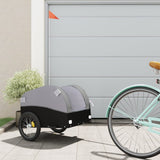 Vidaxl bicycle trailer 30 kg iron black and gray