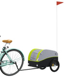 Vidaxl Bicycle Trailer 30 kg di ferro nero e verde