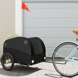 VidaXL Fietstrailer 45 kg ijzer zwart