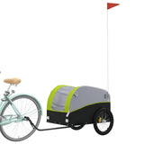 Vidaxl bicycle trailer 45 kg iron black and green