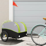 TRAILER VIDAXL BICYCLE 45 kg di ferro nero e verde