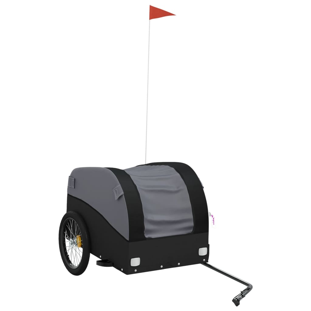 Vidaxl Bicycle Trailer 45 kg de fer noir