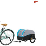 VidaXL Fietstrailer 30 kg ijzer zwart en blauw