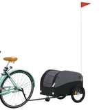 VidaXL Fietstrailer 30 kg ijzer zwart