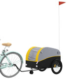 Vidaxl Bicycle Trailer 45 kg de fer noir et jaune