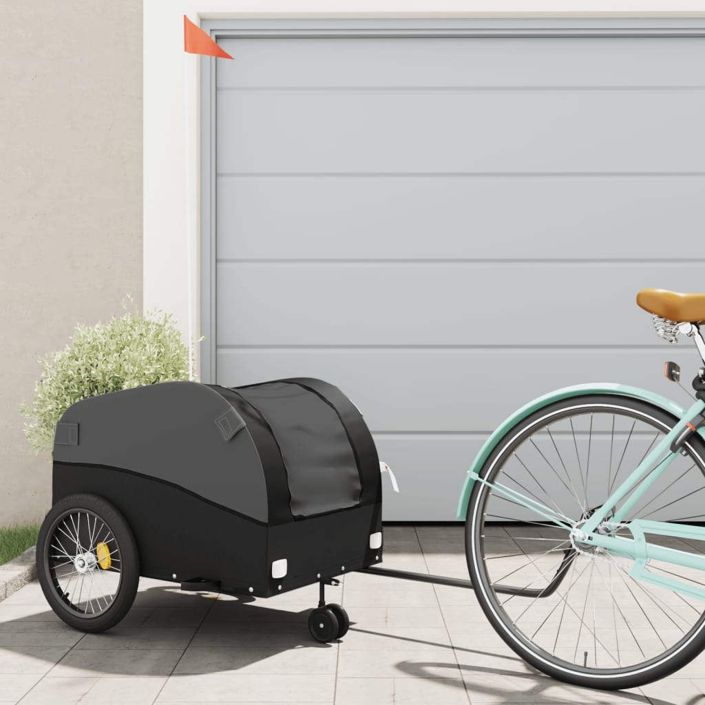 Vidaxl Bicycle Trailer 45 kg Iron Black