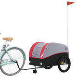 Vidaxl bicycle trailer 45 kg iron black and red