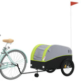 VidaXL Fietstrailer 45 kg ijzer zwart en groen