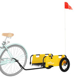 Vidaxl Bicycle Trailer Tessuto Oxford e ferro giallo