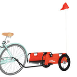 Vidaxl Bicycle Trailer Oxford Stof og Iron Orange