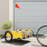 Vidaxl Bicycle Trailer Tessuto Oxford e ferro giallo