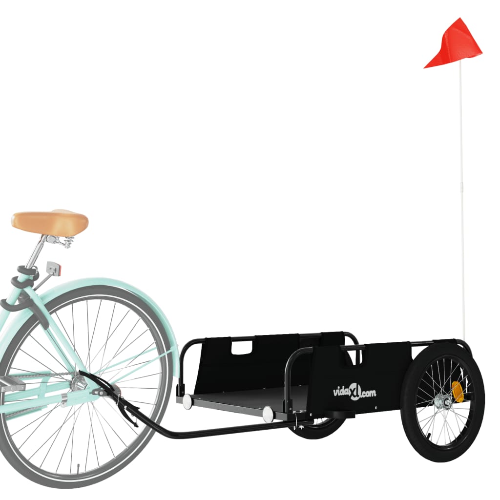 Vidaxl bicycle trailer Oxford fabric and iron black