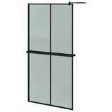 Vidaxl Walk-In Sprchová stěna s policí 100x195 cm esg-glas hliníková černá